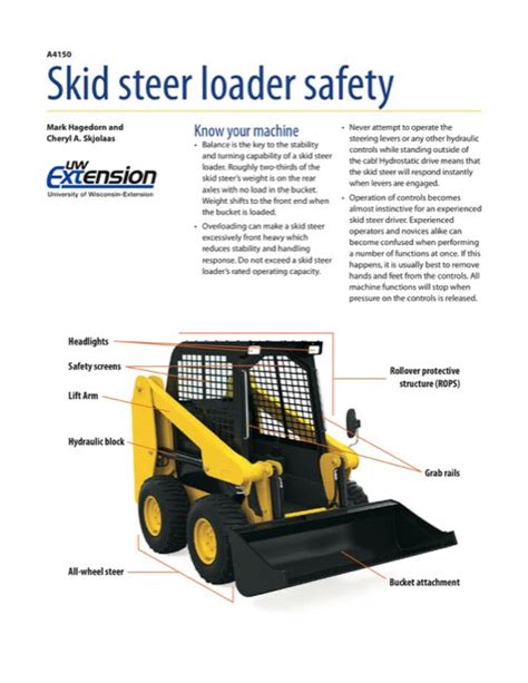 safe skid steer operation|skid steer safety pdf.